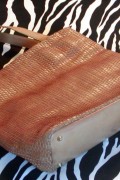 talbots woven leather handbag