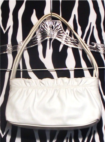 giani bernini white shoulder bag